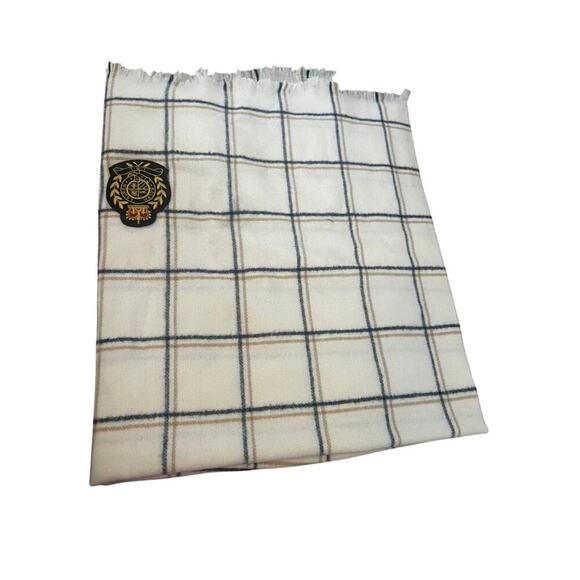 NWT Classic Ralph Lauren 70x 29 shawl scarf white and black striped soft cozy - Picture 3 of 7